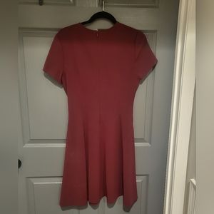 Theory Apalia Admiral A-Line Maroon Office Dress